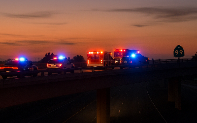 Major-Injury Two-Vehicle Crash on Road 92B Overpass at Highway 99