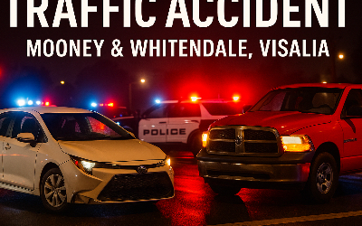 Major Two-Vehicle Crash at Mooney & Whitendale in Visalia — Sunday