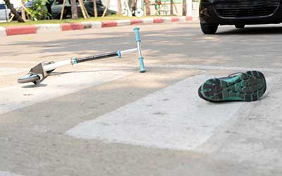 Scooter Pedestrian Crosswalk Accident