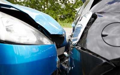 Multiple car pile-up on highway
