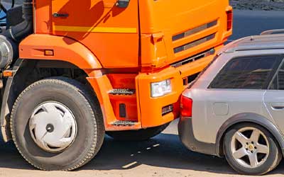 Commercial Work Truck and Trailer Accident